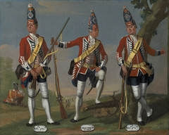 Grenadiers, 1st and 3rd Regiments of Foot Guards and Coldstream Guards, 1751 by David Morier