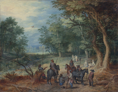 Guards in a Forest Clearing by Jan Brueghel the Elder