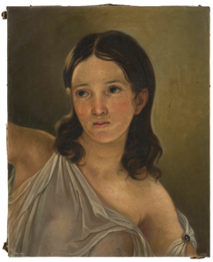 Half-length Portrait of a Young Girl by an unknown artist