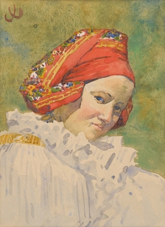 Head of a Moravian Girl by Joža Uprka