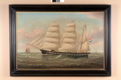 Het barkschip Amsterdam van de rederij Van Eeghen by Nicolaas Martinus Wijdoogen