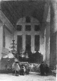 Interior of the Portuguese Synagogue by Johannes Bosboom