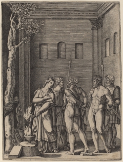 Iphigenia Recognizing Her Brother by Agostino dei Musi