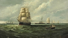 Ironclads at sea by Philip John Ouless