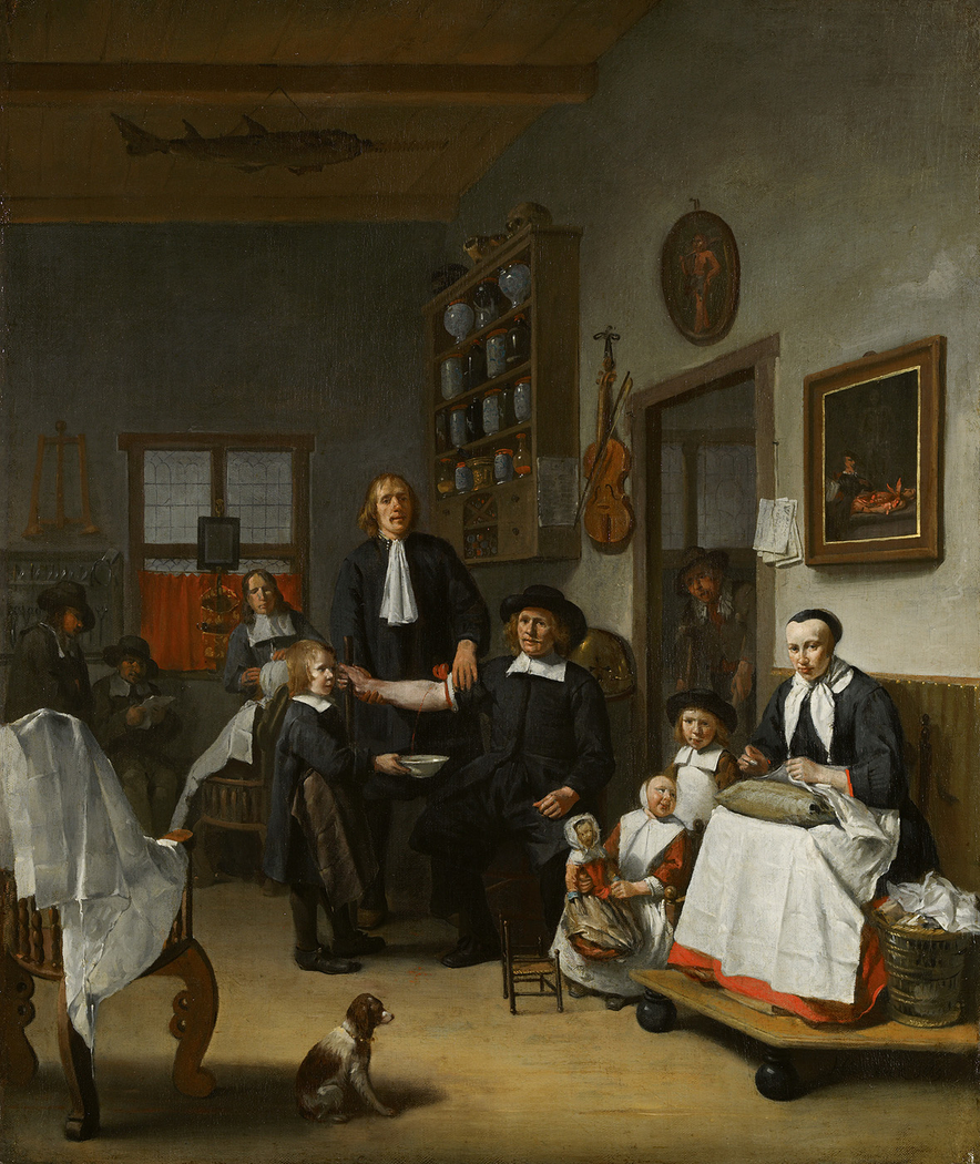 Jacob Franszn (ca. 1635-1708) and his family in the surgeon’s shop