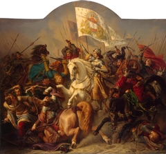 Joan of Arc in Battle (Central Part of ''The Life of Joan of Arc'' Triptych) by Hermann Stilke