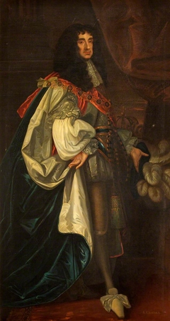 King Charles II (1630–1685), in Garter Robes by After Sir Peter Lely