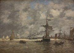 L'Escaut à Anvers by Eugène Louis Boudin
