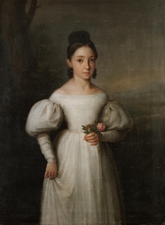 La infanta María Luisa Teresa de Borbón luego duquesa de Sessa by Antonio María Esquivel