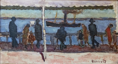 La Promenade au bord de la rivière by Pierre Bonnard