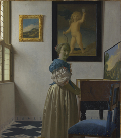Lady Standing at a Virginal by Johannes Vermeer
