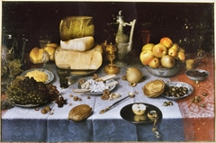 Laid Table with Cheese and Fruit