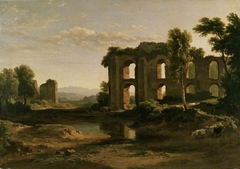 Landscape near Tivoli, with part of the Claudian Aqueduct by Ramsay Richard Reinagle