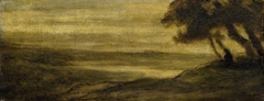 Landscape with a Figure by Honoré Daumier