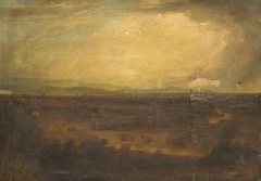 Landscape with an Industrial Town ('Manchester 100 Years Ago') by Unknown Artist