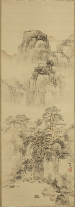 Landscape with Pines by Yamamoto Baiitsu