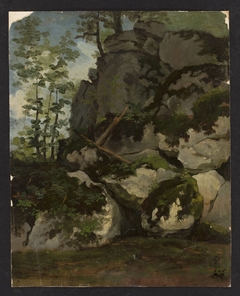 Landscape with rocks from the vicinity of Mzurów by Adrian Głębocki