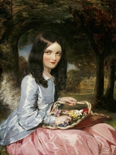 Laura Beatrice Elton, Mrs George Gibbs (1842-1911), as a young girl by William Gush