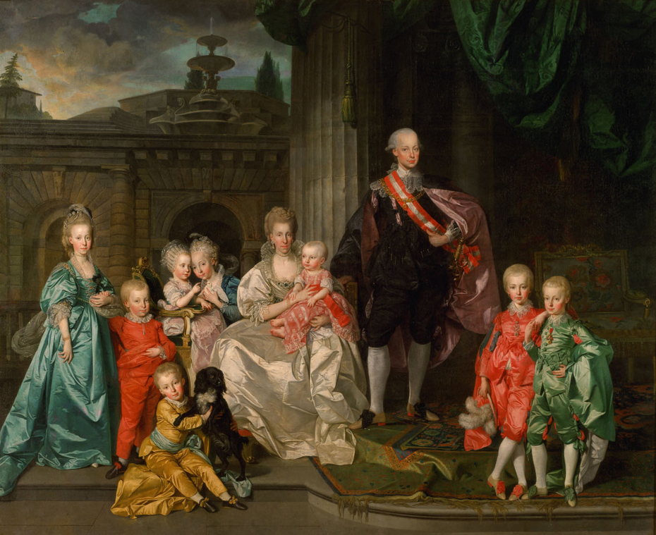 Leopold I, Grand Duke of Tuscany with his wife Maria Luisa and their children