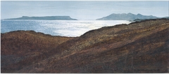 Looking across from Knoydart to Eigg and Rum by Judith Yarrow