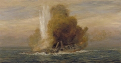 Loss of HMS Pathfinder, September 5th 1914 by William Lionel Wyllie