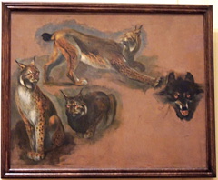 Lynx et loup by Pieter Boel