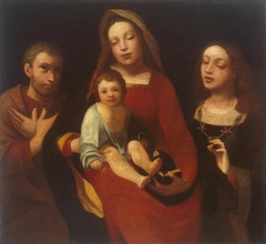 Madonna and Child with St Francis and St Catherine by Giovanni Francesco Caroto