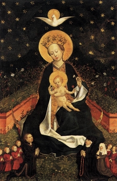 Madonna on a Crescent Moon in Hortus Conclusus by Anonymous