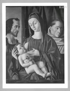 Madonna with child and two Saints by Filippo Mazzola