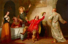 Malvolio and Sir Toby (from William Shakespeare's 'Twelfth Night', Act II, scene iii) by George Clint