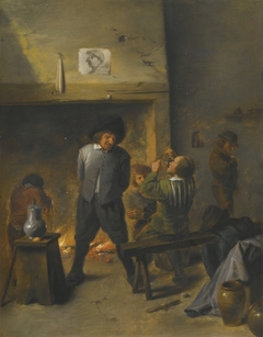 Man before a Fireplace by a follower of Adriaen Brouwer
