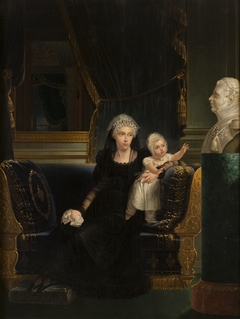 Marie-Caroline de Bourbon-Sicile, duchesse de Berry et sa fille Louise-Marie-Thérèse by François Kinson