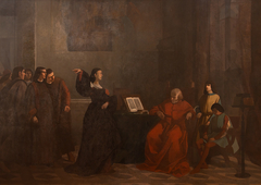 Medici scene (Clarice Strozzi tells Ippolito and Alessandro de 'Medici to leave Florence) by Giovanni Fattori