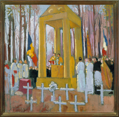 Messe devant la tombe d'Ernest Psichari