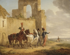Military Scene by Bernard-Edouard Swebach