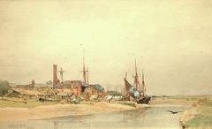 Moored Ships on the River by Wilfred Williams Ball