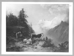 Mountain-cottage, near Gerlos-Zillertal by Friedrich Gauermann