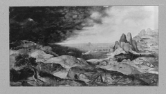 Mountainous landscape with storm by Pieter Brueghel the Elder