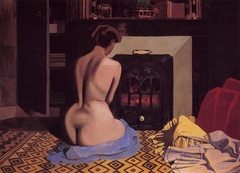 Nude at the Stove by Félix Vallotton