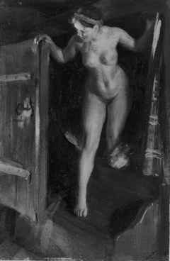 Nude Girl in Doorway