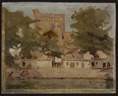 Old Bukhara – mosque on the lake. From the journey to Turkestan by Jan Ciągliński