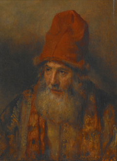 Old Man with a Tall, Fur-edged Cap by Circle of Rembrandt
