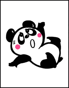 Panda - Kawaii Illustration by Rune Naito