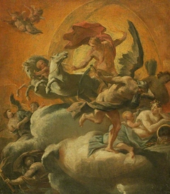Phaethon in His Chariot with Time by Simon Vouet