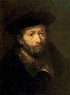 Portrait of a Bearded Old Man with a Hand in his Cloak by Rembrandt