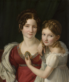 Portrait of a Mother with her Daughter by Henri-François Riesener