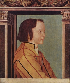 Portrait of a young boy with brown hair by Ambrosius Holbein