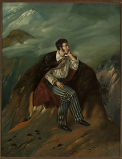 Portrait of Adam Mickiewicz on the rock of Judah