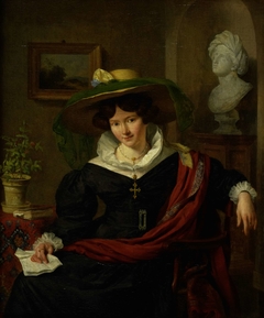 Portrait of Carolina Frederica Kerst, Wife of Louis Royer by Charles van Beveren