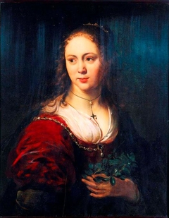 Portrait of Eva de Geest by Wybrand de Geest